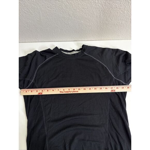 Smartwool Base Layer Top T Shirt M Black Short Sleeve 100% Merino Wool Holes - Picture 7 of 12